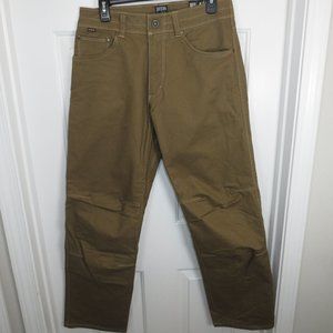 KUHL Rydr Men's Pants Tag 30x34 Actual *30x33 Vintage Pantina Dye Brown Canvas